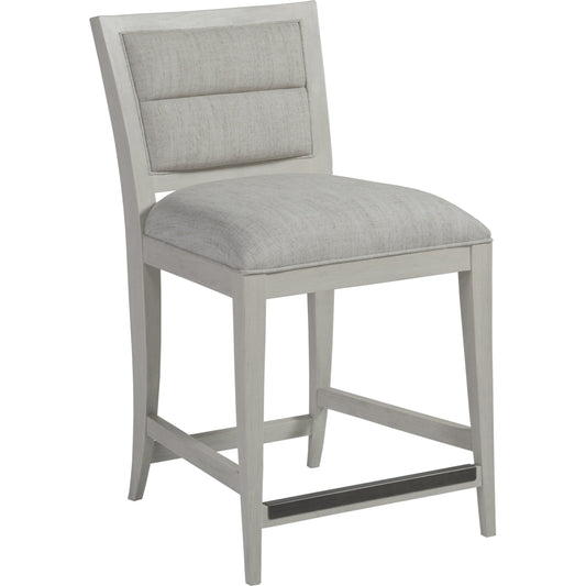 Stella Counter Stool by Artistica Home in cerused white gray. Made from unique in a transitional style.