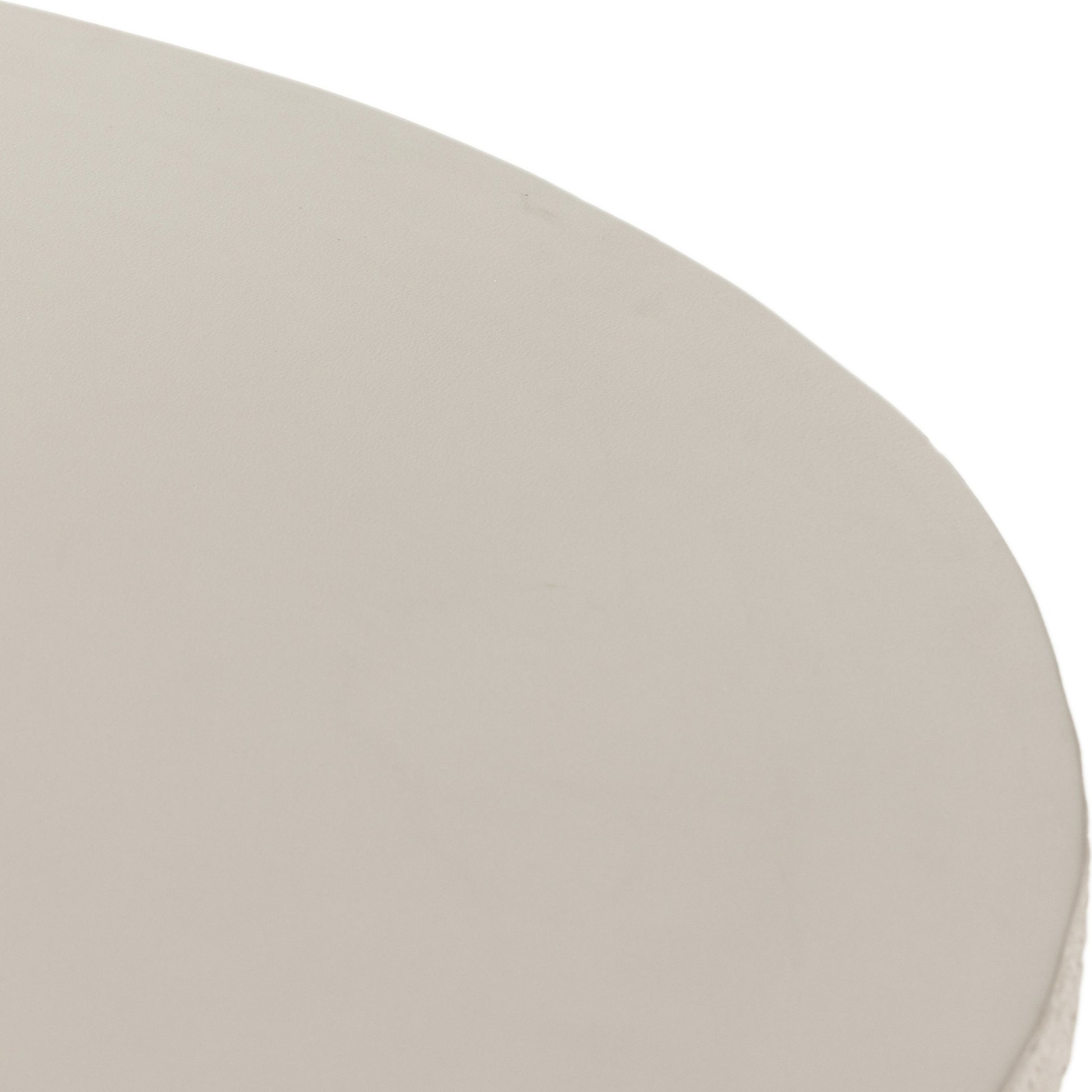 Otero Round Outdoor Dining Table by Four Hands in blanc white, matte white. Made from concrete in a transitional style.