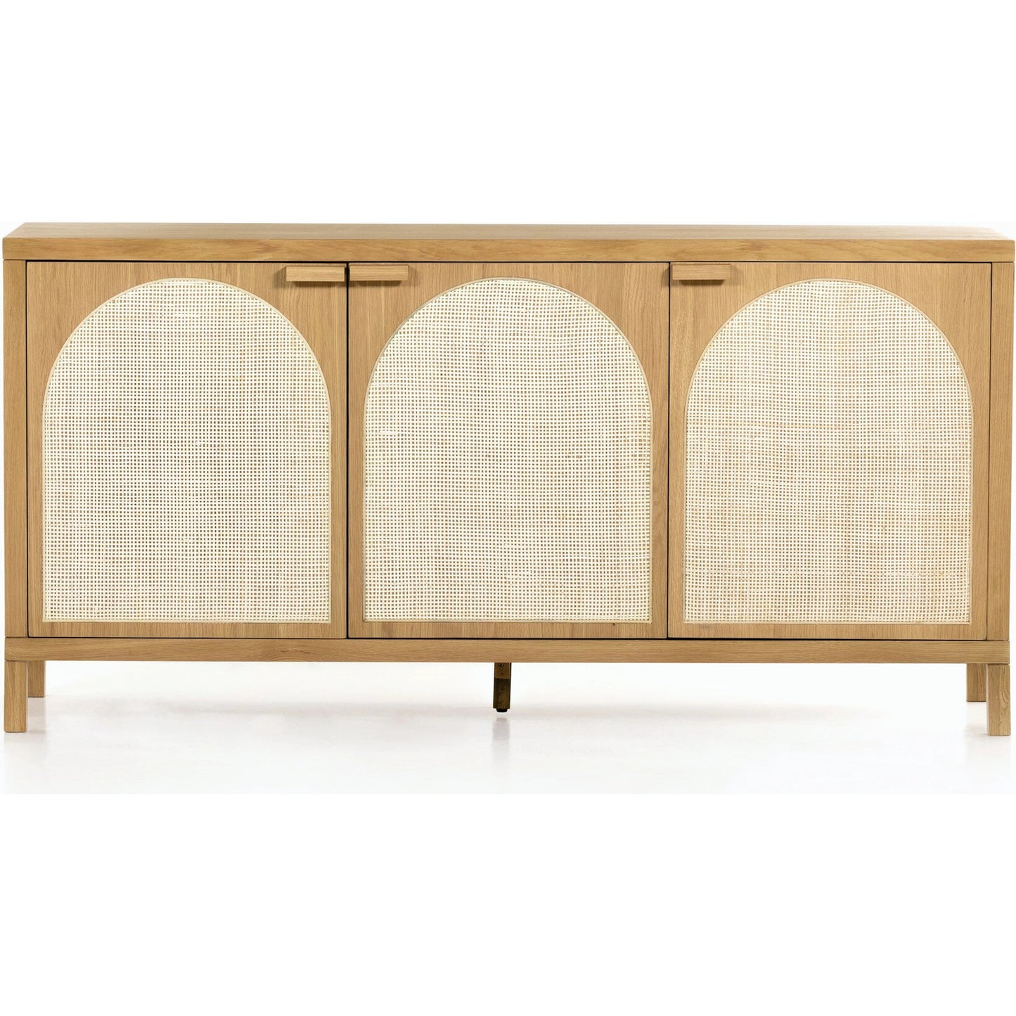 007 SI-1798891 | Additional Silo | Allegra Sideboard by Four Hands in honey oak, honey oak veneer, light natural cane and honey oak. Made from solid oak, oak veneer in a modern style.