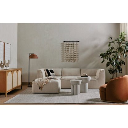 Allegra Sideboard by Four Hands in honey oak, honey oak veneer, light natural cane and honey oak. Made from solid oak, oak veneer in a modern style.