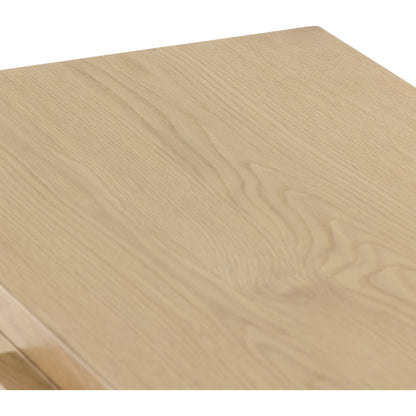 Allegra Sideboard by Four Hands in honey oak, honey oak veneer, light natural cane and honey oak. Made from solid oak, oak veneer in a modern style.