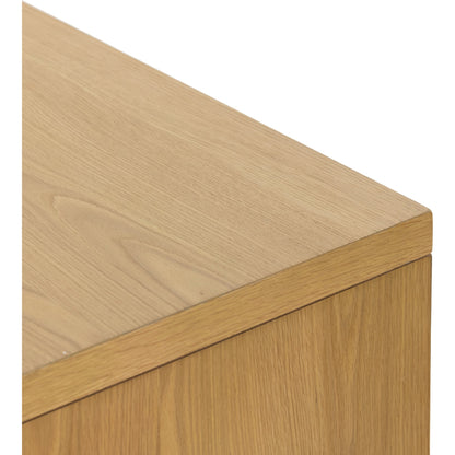 Allegra Sideboard by Four Hands in honey oak, honey oak veneer, light natural cane and honey oak. Made from solid oak, oak veneer in a modern style.