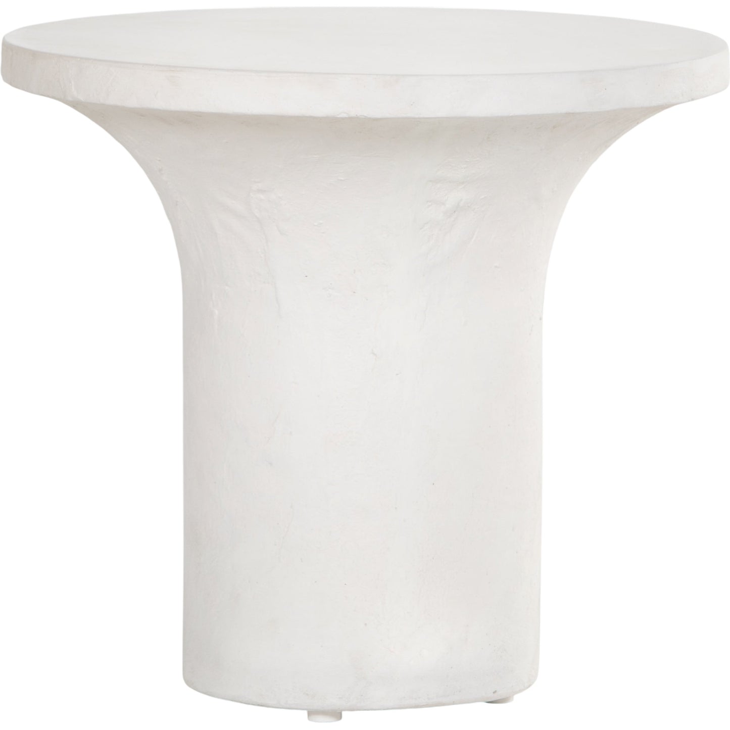 001 SI-1798332 | Primary Silo | Parra Low End Table by Four Hands in plaster molded concrete, white concrete and white. Made from concrete in a modern style.