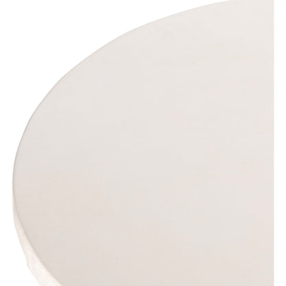 Parra Low End Table by Four Hands in plaster molded concrete, white concrete and white. Made from concrete in a modern style.