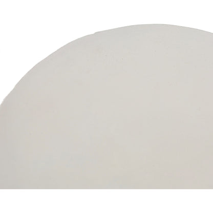 Otero Outdoor Round End Table by Four Hands in blanc white, matte white. Made from concrete in a modern style.