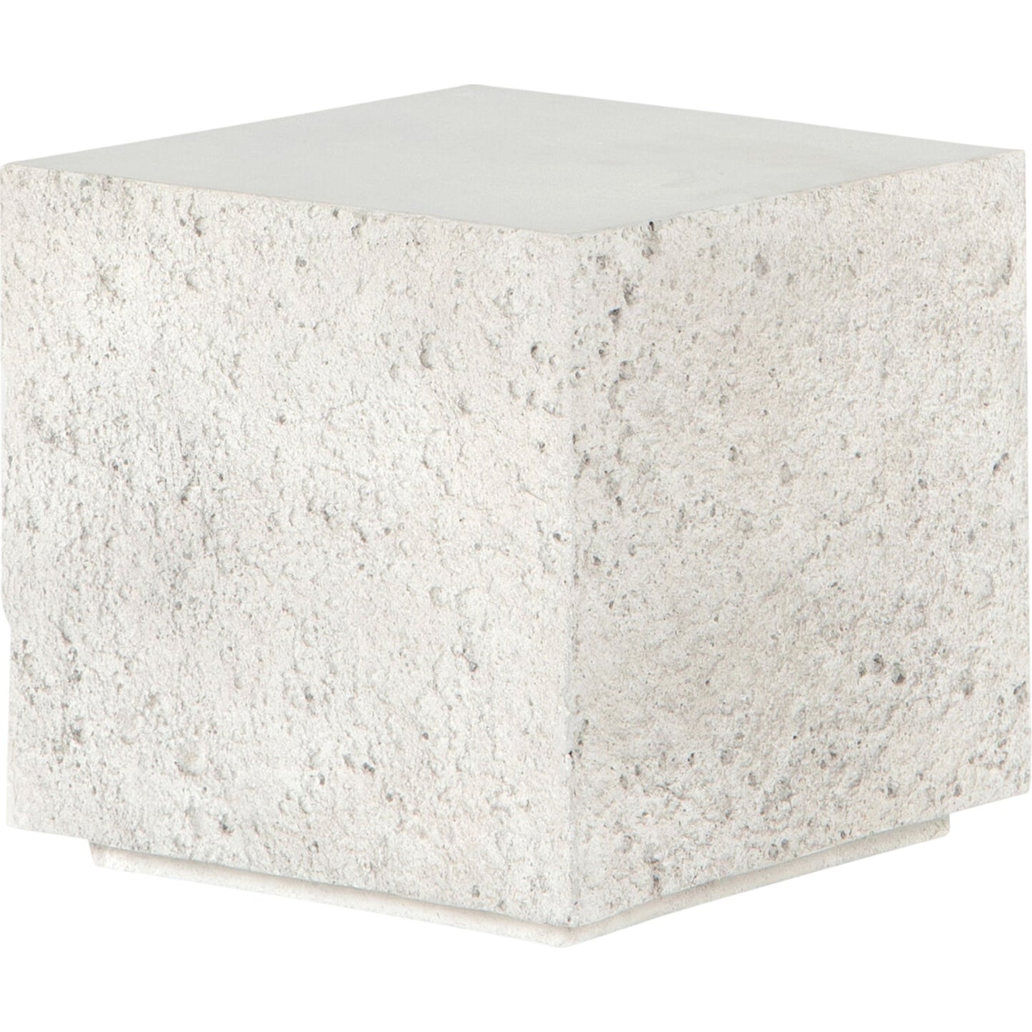 000 SI-1716337 | Primary Silo | Otero Outdoor Square End Table by Four Hands in blanc white, matte white. Made from concrete in a modern style.