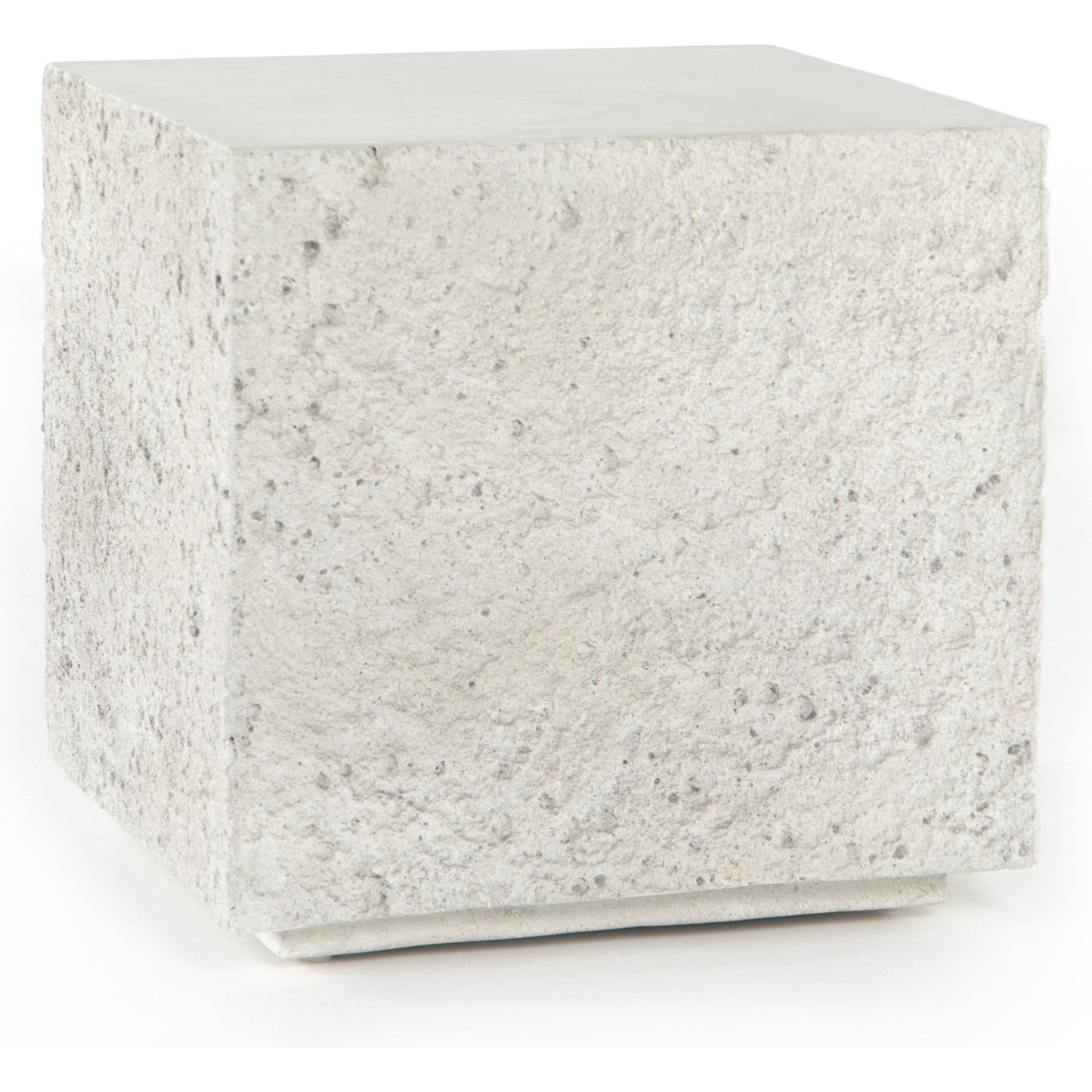 002 SI-1716337 | Additional Silo | Otero Outdoor Square End Table by Four Hands in blanc white, matte white. Made from concrete in a modern style.