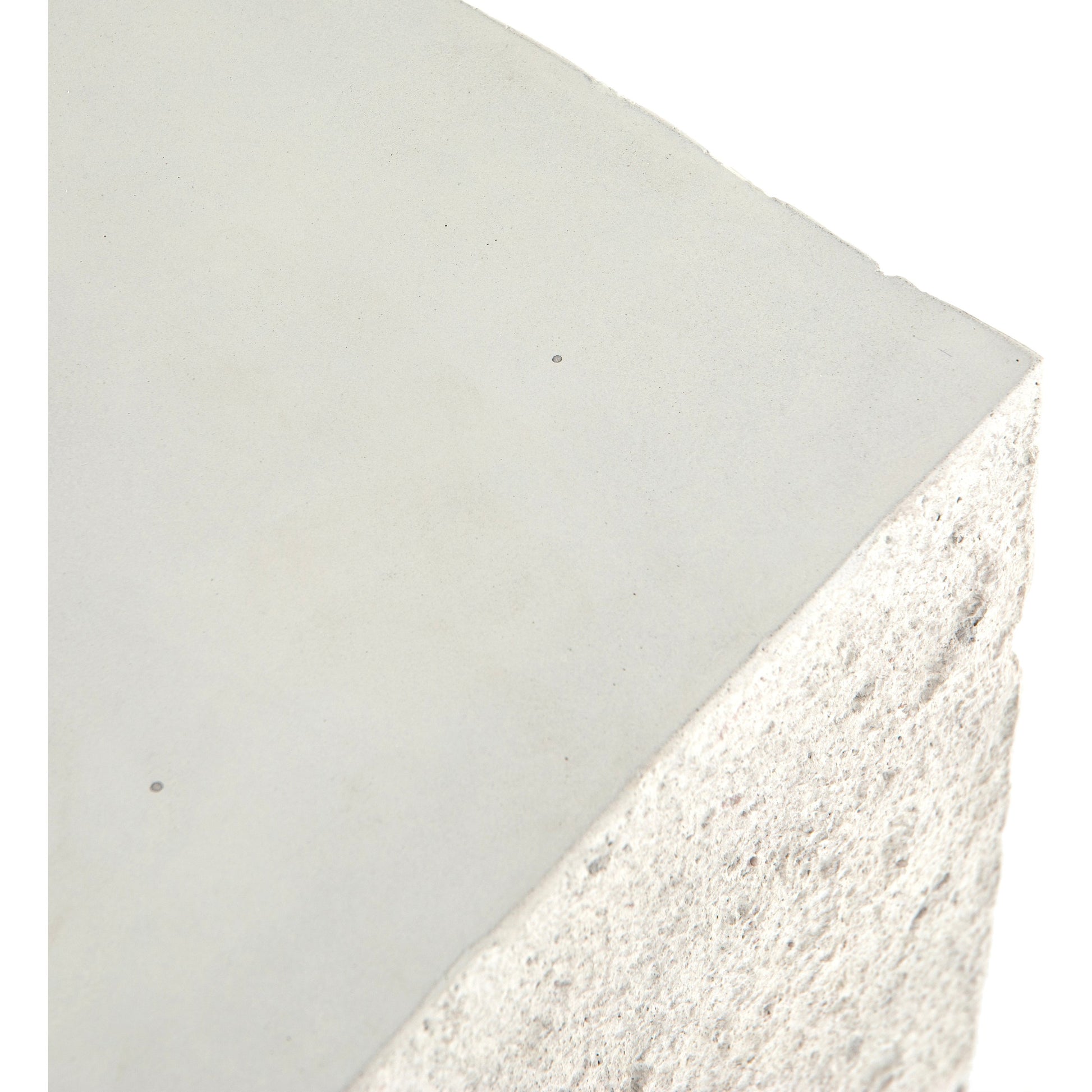 Otero Outdoor Square End Table by Four Hands in blanc white, matte white. Made from concrete in a modern style.