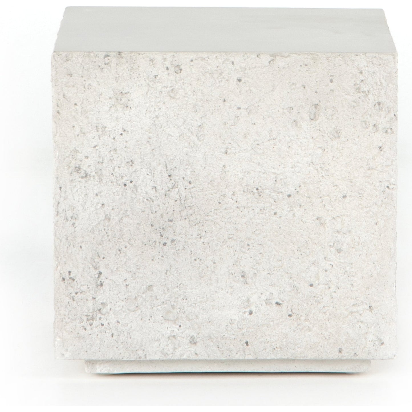 003 SI-1716337 | Additional Silo | Otero Outdoor Square End Table by Four Hands in blanc white, matte white. Made from concrete in a modern style.