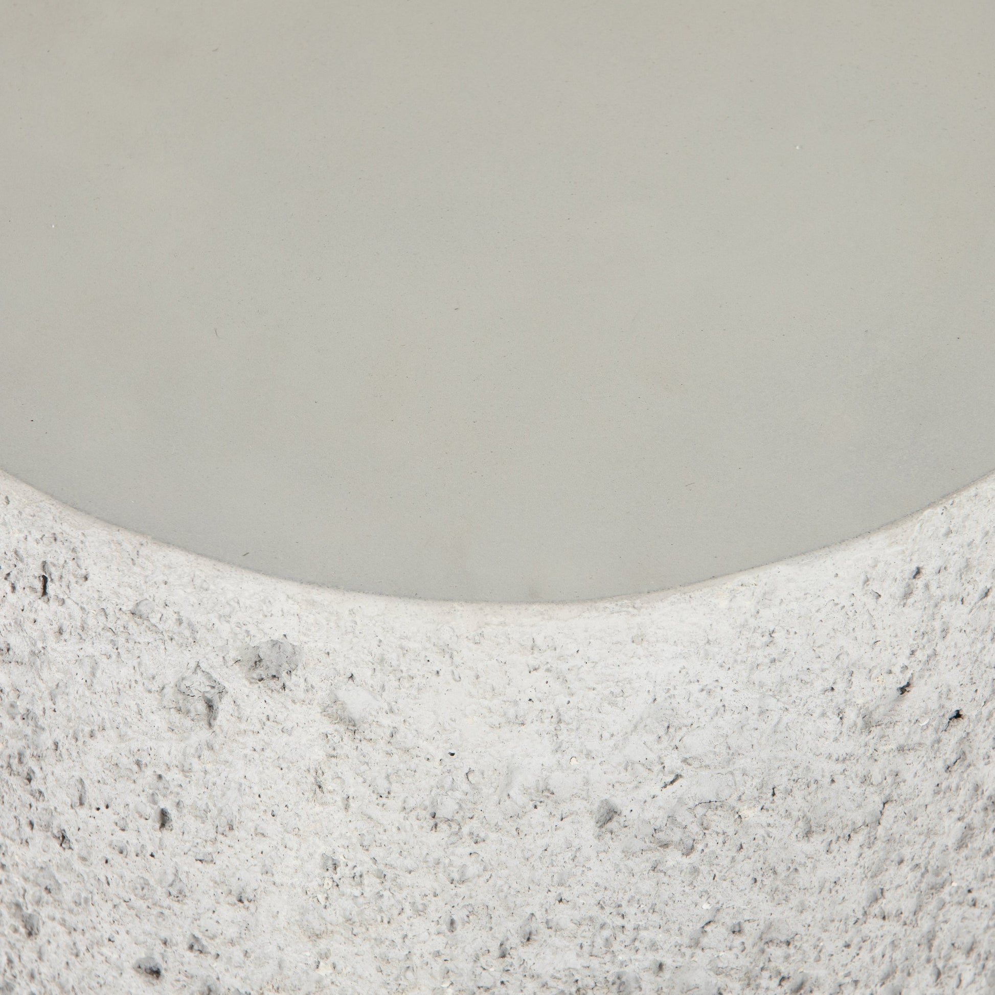 Otero Outdoor Tapered End Table by Four Hands in blanc white, matte white. Made from concrete in a modern style.