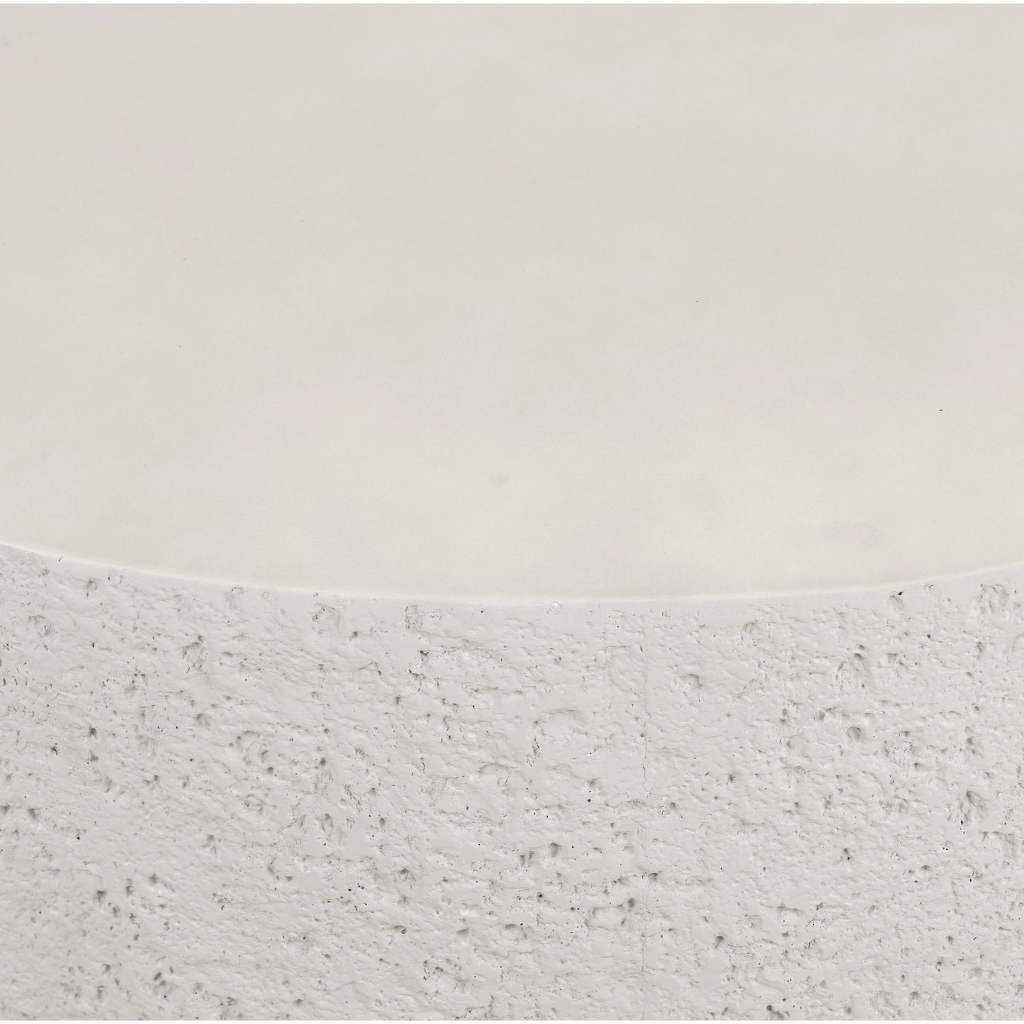 002 SI-2074554 | Additional Silo | Otero Outdoor Round Coffee Table by Four Hands in blanc white, matte white. Made from concrete in a modern style.