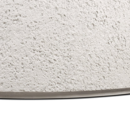 Otero Outdoor Round Coffee Table by Four Hands in blanc white, matte white. Made from concrete in a modern style.