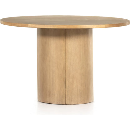 Pilo Dining Table by Four Hands. Made from rubberwood veneer in a modern style.