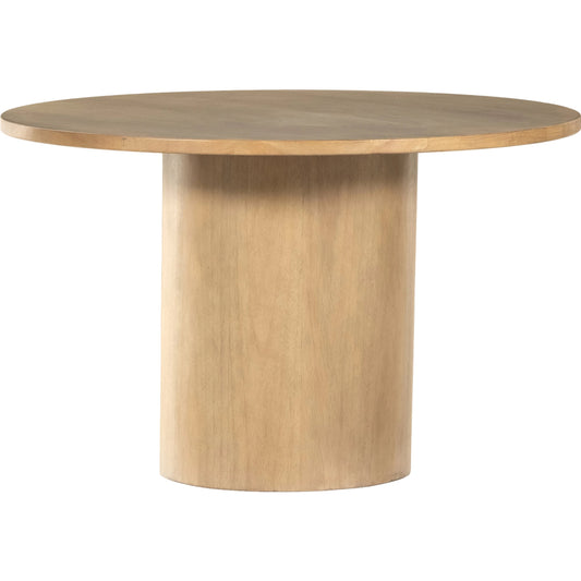 Pilo Dining Table by Four Hands. Made from rubberwood veneer in a modern style.