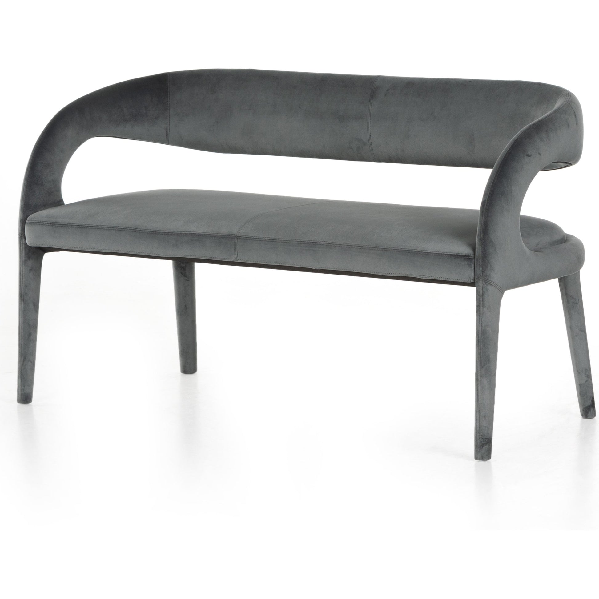 Hawkins Dining Bench by Four Hands in sonoma butterscotch. Made from top grain leather, poplar plywood, 100% polyester in a modern style.