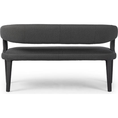 Hawkins Dining Bench by Four Hands in sonoma butterscotch. Made from top grain leather, poplar plywood, 100% polyester in a modern style.