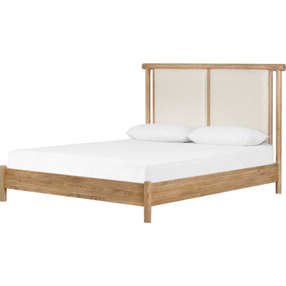 Montana Bed by Four Hands in altro snow, whitewashed oak. Made from 95% polyester, 5% acrylic, solid oak in a cottage & farmhouse style.