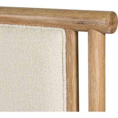 Montana Bed by Four Hands in altro snow, whitewashed oak. Made from 95% polyester, 5% acrylic, solid oak in a cottage & farmhouse style.