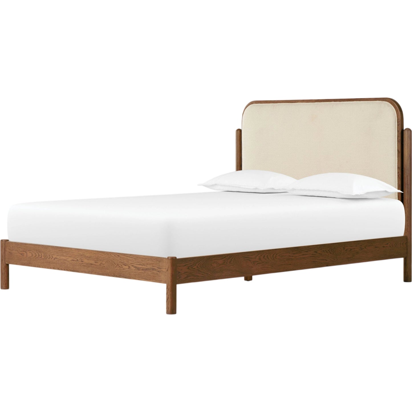 041 SI-2001077 | Primary Silo | Caroline Bed by Four Hands in kerbey ivory. Made from 96% polyester, 4% acrylic, solid oak in a rustic style.