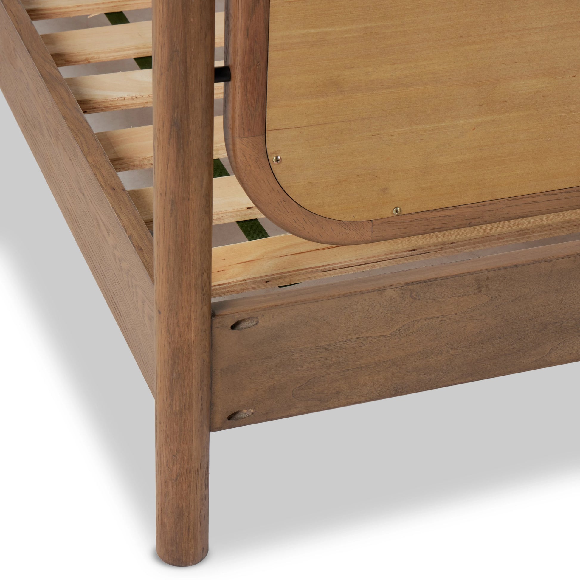 Caroline Bed by Four Hands in kerbey ivory. Made from 96% polyester, 4% acrylic, solid oak in a rustic style.