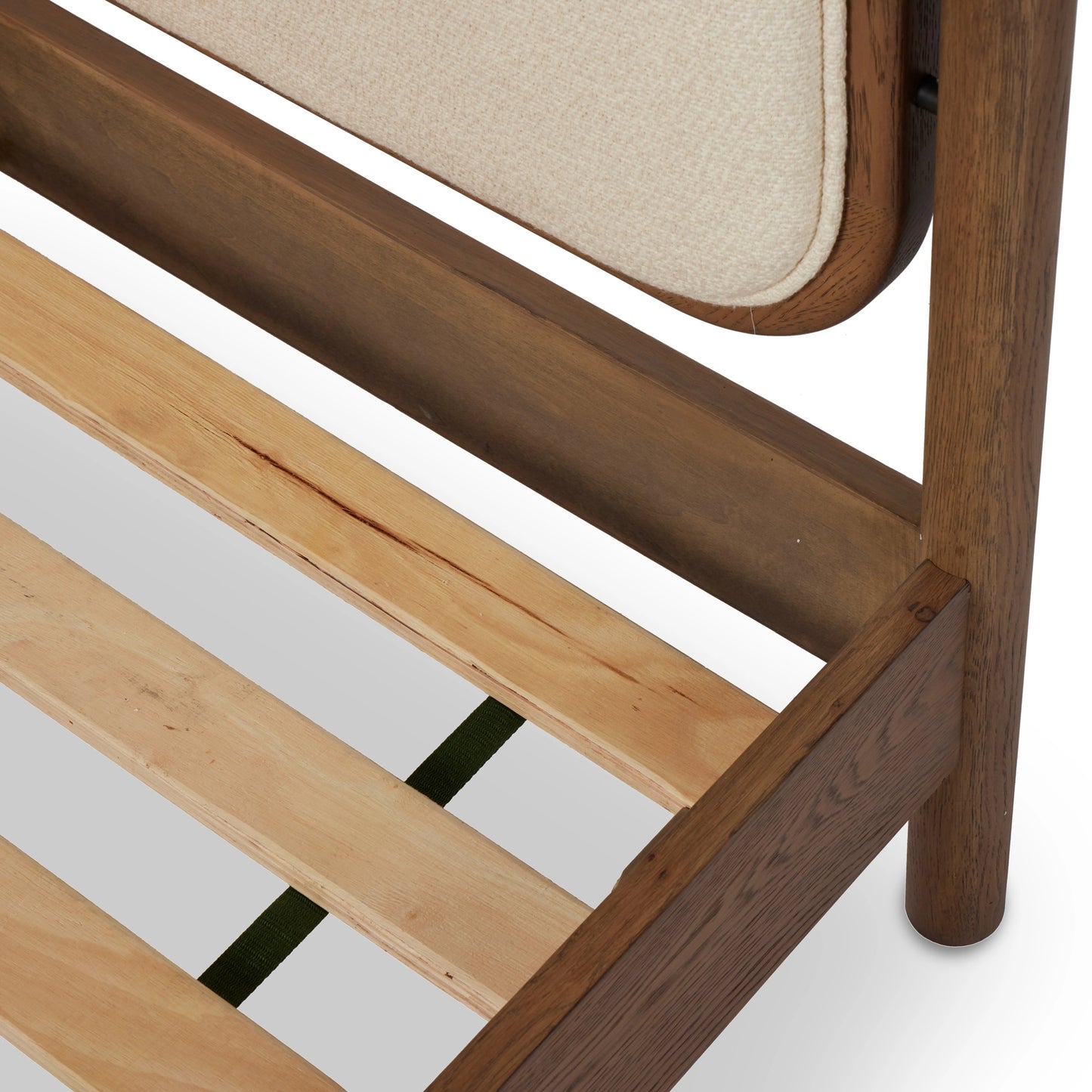 014 SI-2001077 | Additional Silo | Caroline Bed by Four Hands in kerbey ivory. Made from 96% polyester, 4% acrylic, solid oak in a rustic style.
