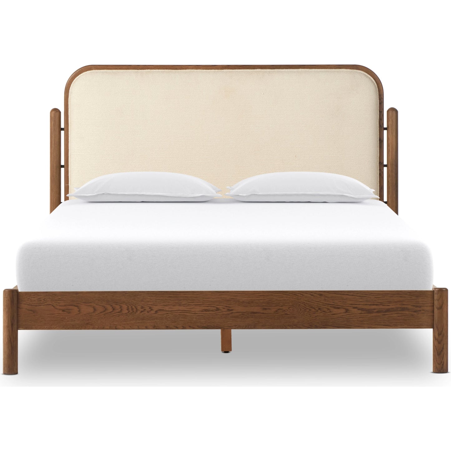 003 SI-2001077 | Additional Silo | Caroline Bed by Four Hands in kerbey ivory. Made from 96% polyester, 4% acrylic, solid oak in a rustic style.