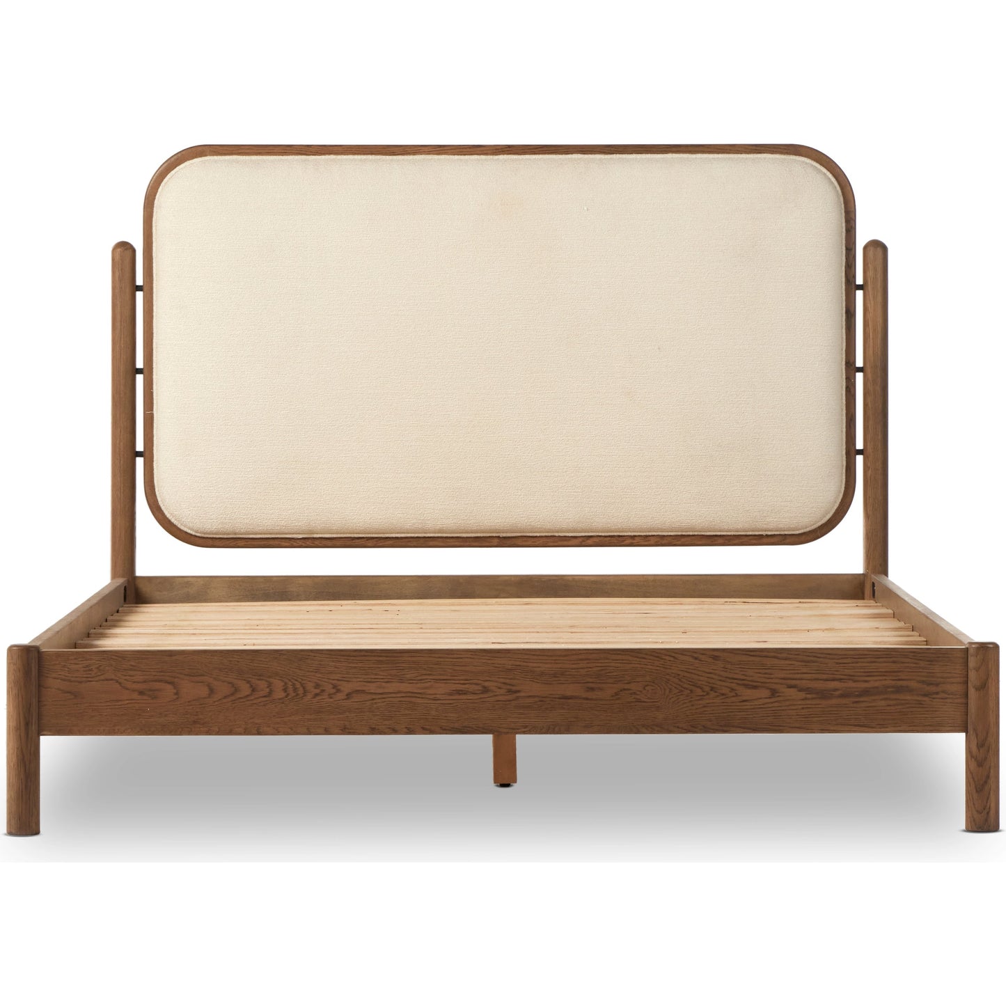 008 SI-2001077 | Additional Silo | Caroline Bed by Four Hands in kerbey ivory. Made from 96% polyester, 4% acrylic, solid oak in a rustic style.
