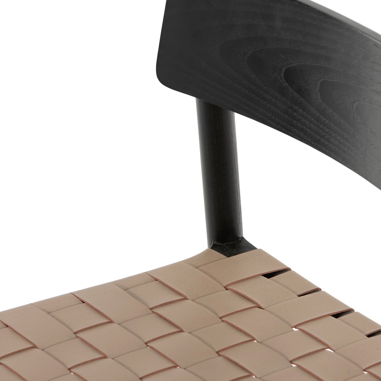 008 SI-1797666 | Additional Silo | Heisler Dining Chair by Four Hands in almond leather and black. Made from solid ash, 70% split leather, 30% polyvinyl chloride (pvc), ash veneer in a modern style.