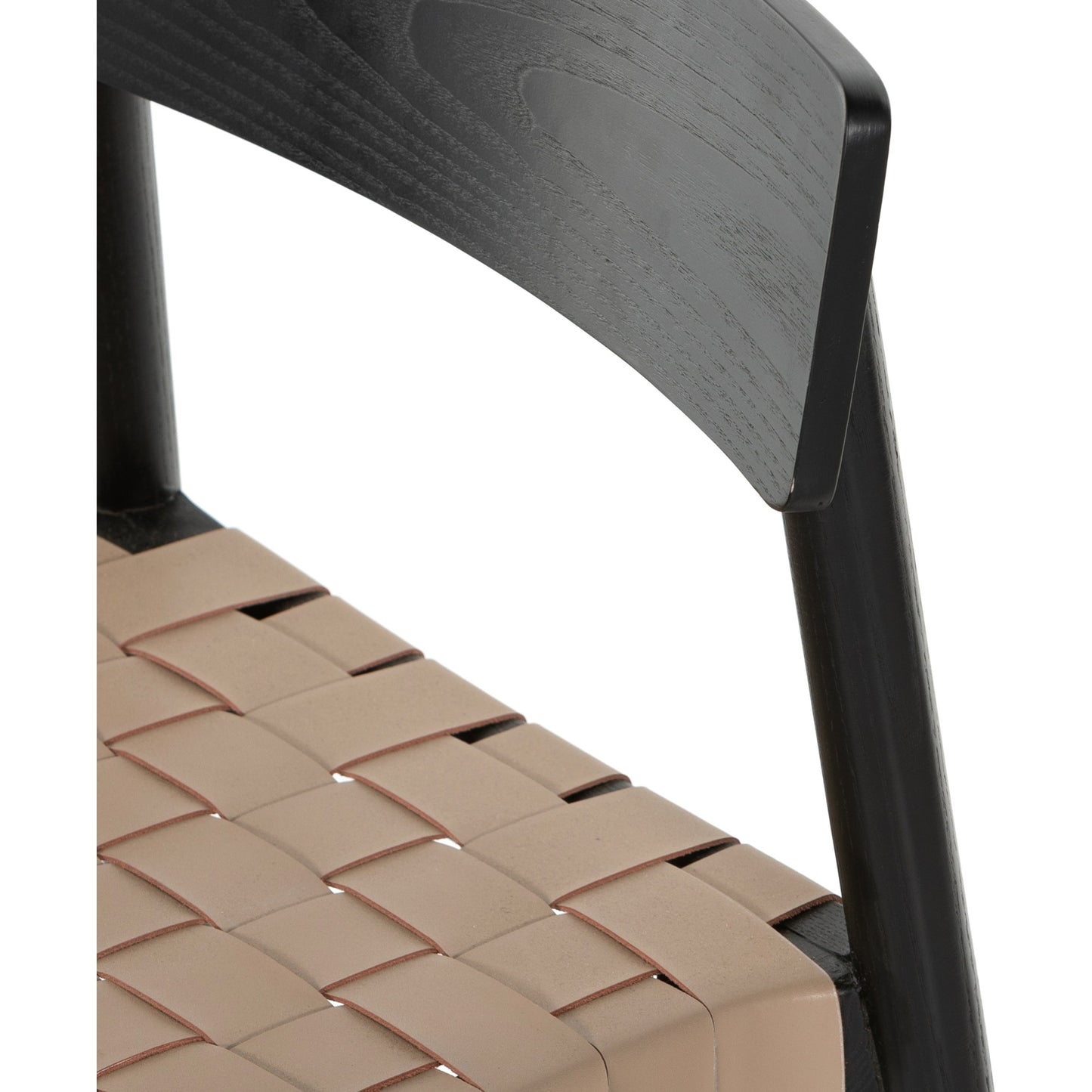 009 SI-1797666 | Additional Silo | Heisler Dining Chair by Four Hands in almond leather and black. Made from solid ash, 70% split leather, 30% polyvinyl chloride (pvc), ash veneer in a modern style.