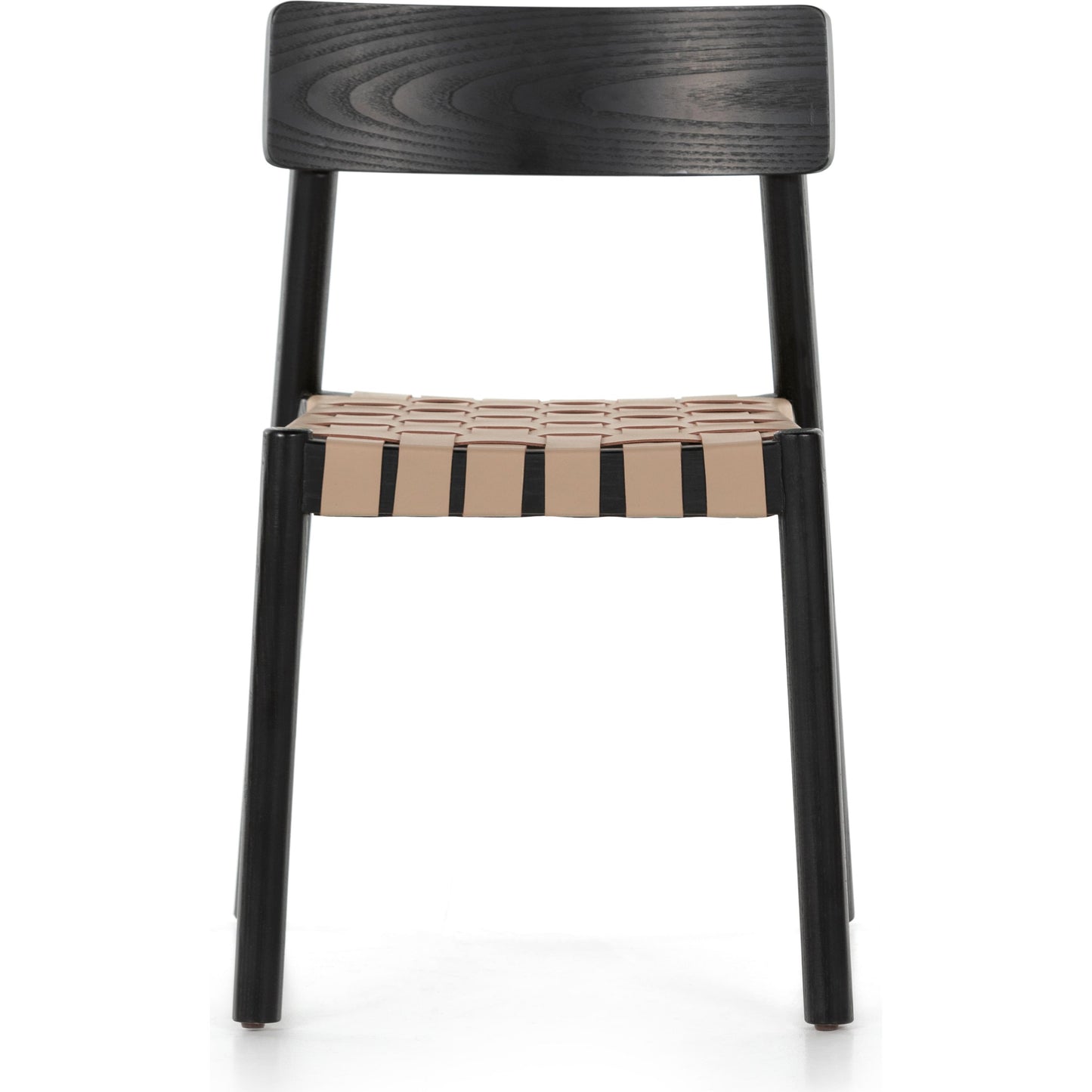 003 SI-1797666 | Additional Silo | Heisler Dining Chair by Four Hands in almond leather and black. Made from solid ash, 70% split leather, 30% polyvinyl chloride (pvc), ash veneer in a modern style.