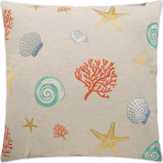 Beachcomber Pillow by DV Kap Home. Made from 34% viscose, 27% polyester, 27% linen, 12% rayon in a unique style.