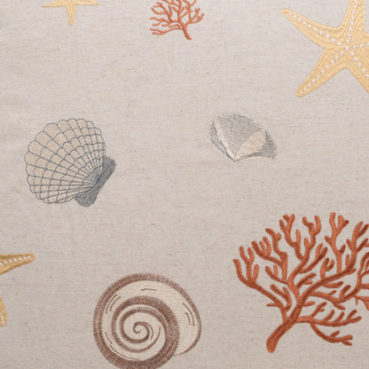 Beachcomber Pillow by DV Kap Home in natural. Made from 34% viscose, 27% polyester, 27% linen, 12% rayon in a coastal style.