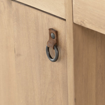 Isador Executive Desk by Four Hands. Made from solid poplar, top grain leather in a modern style.