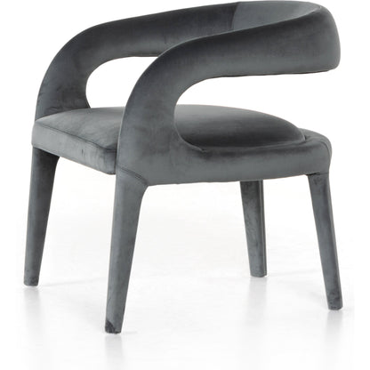 Hawkins Chair by Four Hands in sonoma butterscotch. Made from top grain leather, poplar plywood, 100% polyester in a modern style.