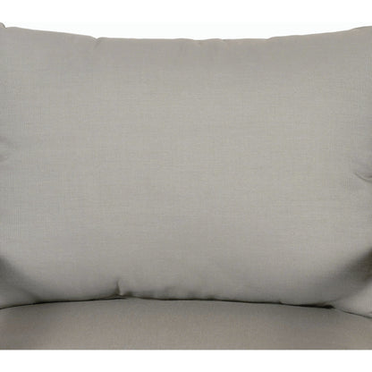 Amaya Outdoor Chair by Four Hands in royal taupe and natural acacia. Made from 100% polyester, solid fsc®-certified acacia in a modern style.