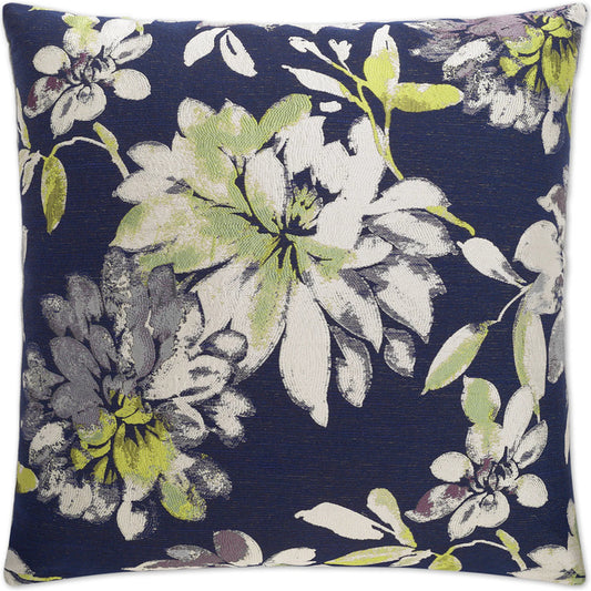 Cloverfield Pillow by DV Kap Home in indigo. Made from 89% polyester, 11% rayon in a unique style.