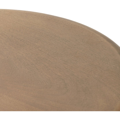 Zach Coffee Table by Four Hands in burnished parawood. Made from solid parawood in a modern style.