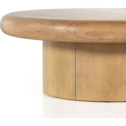 Zach Coffee Table by Four Hands in burnished parawood. Made from solid parawood in a modern style.