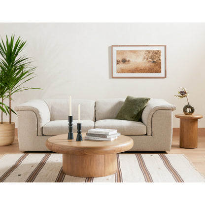 Zach Coffee Table by Four Hands in burnished parawood. Made from solid parawood in a modern style.