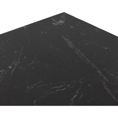 Terrell Coffee Table by Four Hands in raw black, white marble. Made from solid marble, aluminum in a modern style.