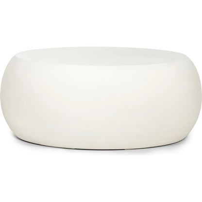 West Coffee Table by Four Hands in ivory clay. Made from concrete in a modern style.