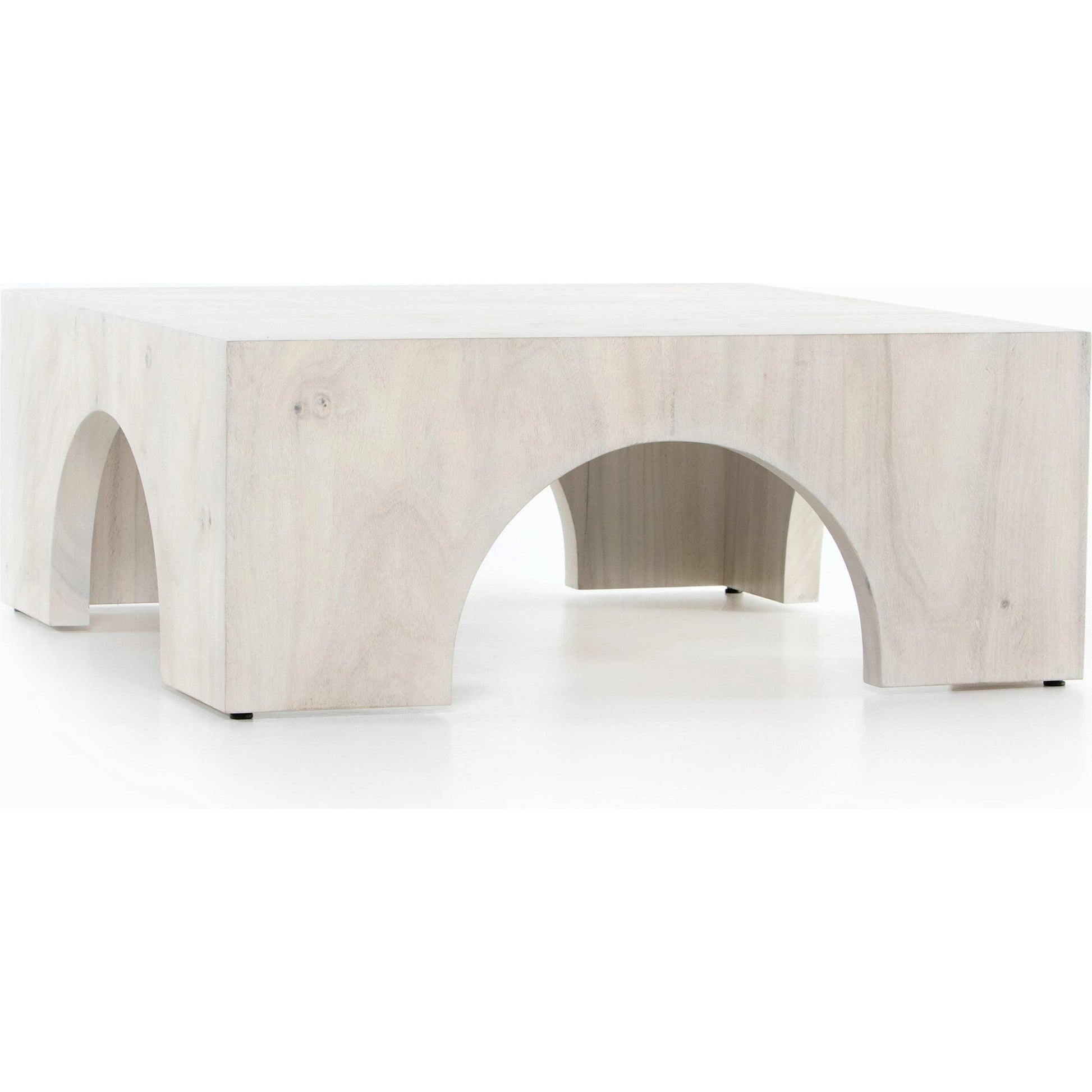 Fausto Coffee Table by Four Hands in bleached guanacaste. Made from thick guanacaste veneer in a modern style.