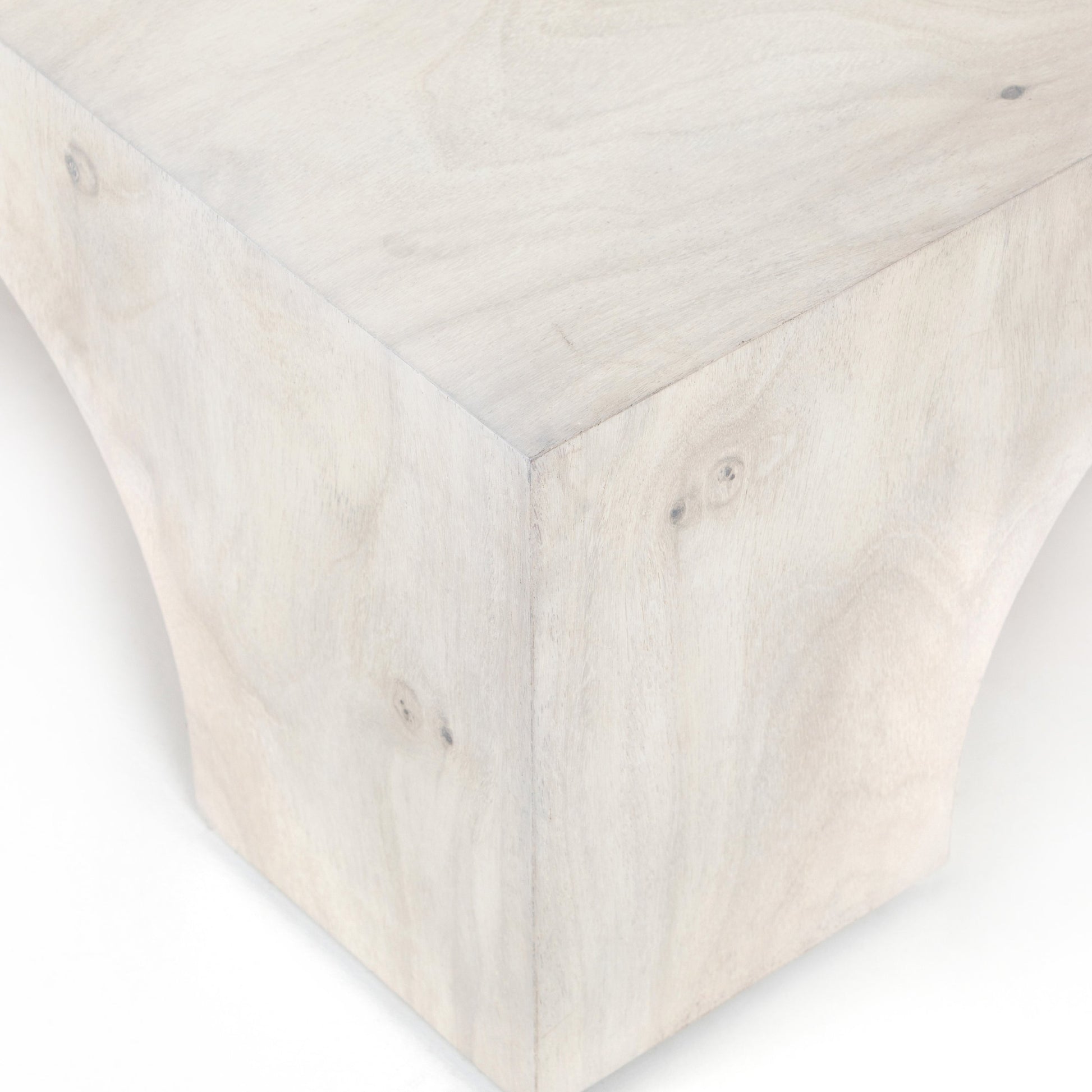 Fausto Coffee Table by Four Hands in bleached guanacaste. Made from thick guanacaste veneer in a modern style.