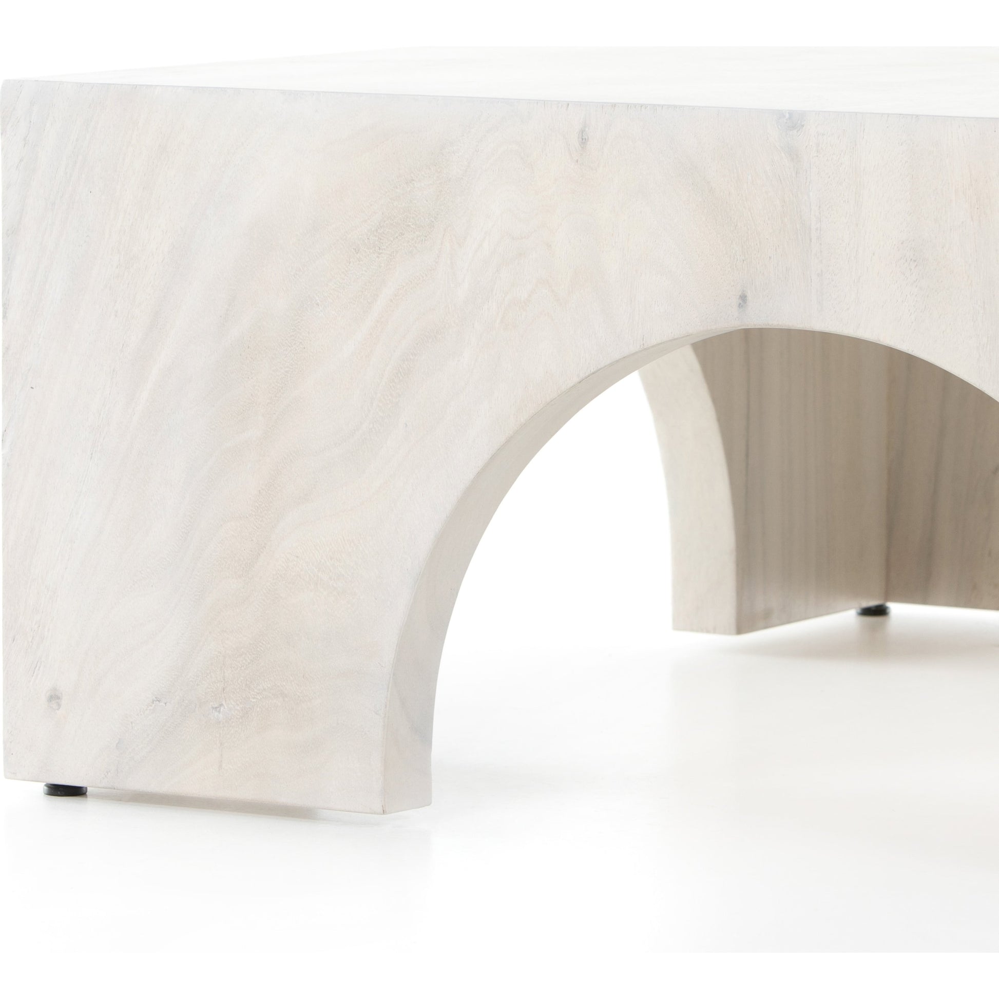 Fausto Coffee Table by Four Hands in bleached guanacaste. Made from thick guanacaste veneer in a modern style.