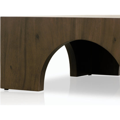 Fausto Coffee Table by Four Hands in bleached guanacaste. Made from thick guanacaste veneer in a modern style.