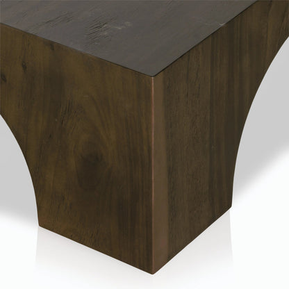Fausto Coffee Table by Four Hands in bleached guanacaste. Made from thick guanacaste veneer in a modern style.