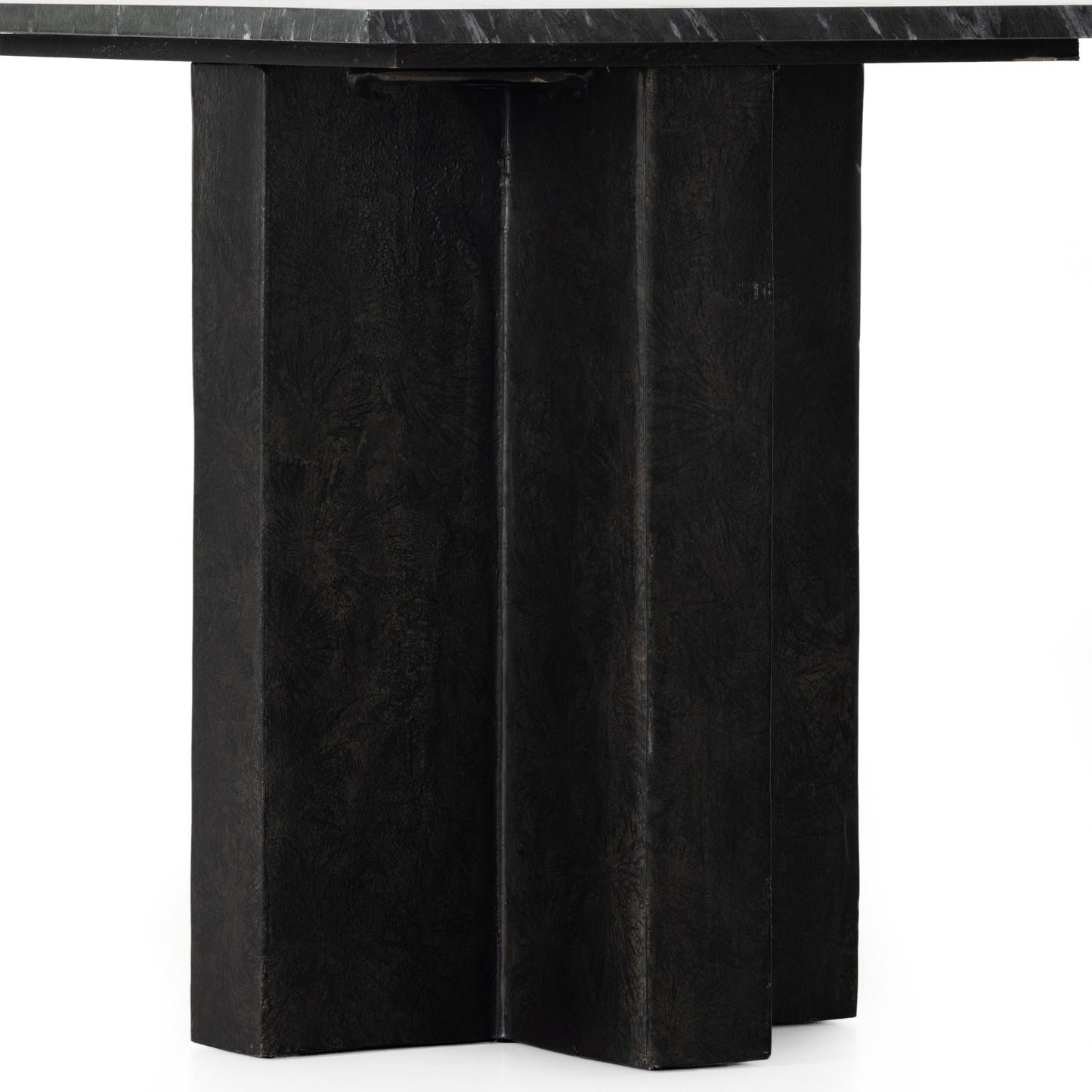 002 SI-1902694 | Additional Silo | Terrell End Table by Four Hands in raw black, black marble. Made from solid marble, aluminum in a modern style.