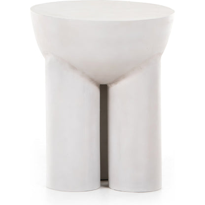 Sante End Table by Four Hands in raw black. Made from aluminum, engineered hardwood in a modern style.