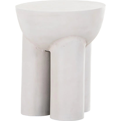 Sante End Table by Four Hands in raw black. Made from aluminum, engineered hardwood in a modern style.