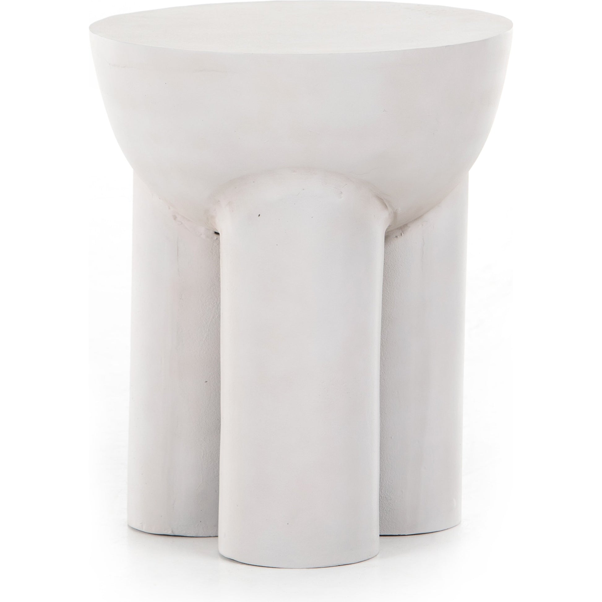 Sante End Table by Four Hands in raw black. Made from aluminum, engineered hardwood in a modern style.